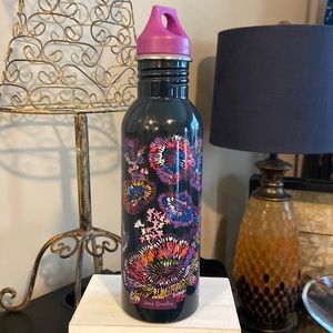 Vera Bradley 25 Oz Stainless Steel Water Tumbler Bottle Midnight Wildflowers